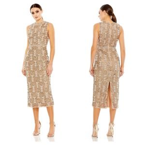 Mac Duggal Embellished Sleeveless Sheath Dress Vintage Copper Size 6 NWT